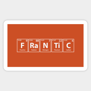 Frantic (F-Ra-N-Ti-C) Periodic Elements Spelling Sticker